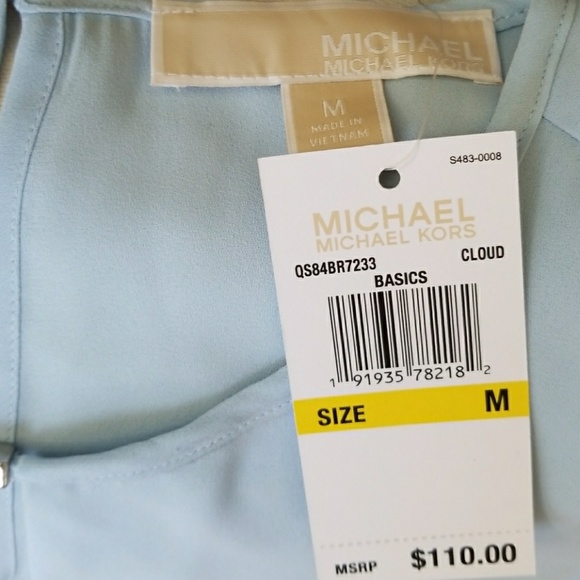 Michael Kors  cold shoulder top size med sky blue - Picture 4 of 6